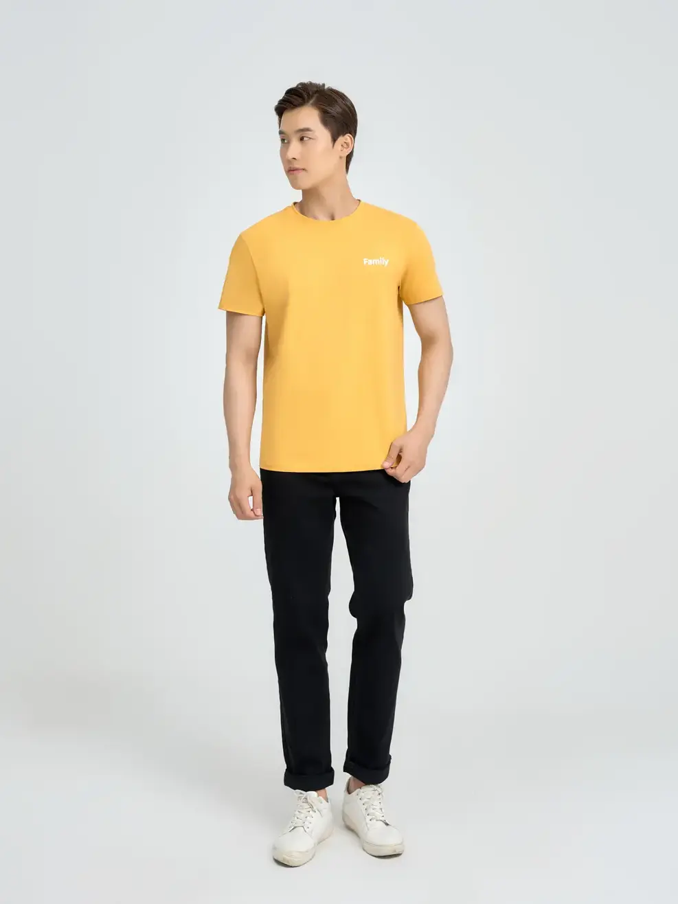 Áo thun nam family - Vàng - 2XL