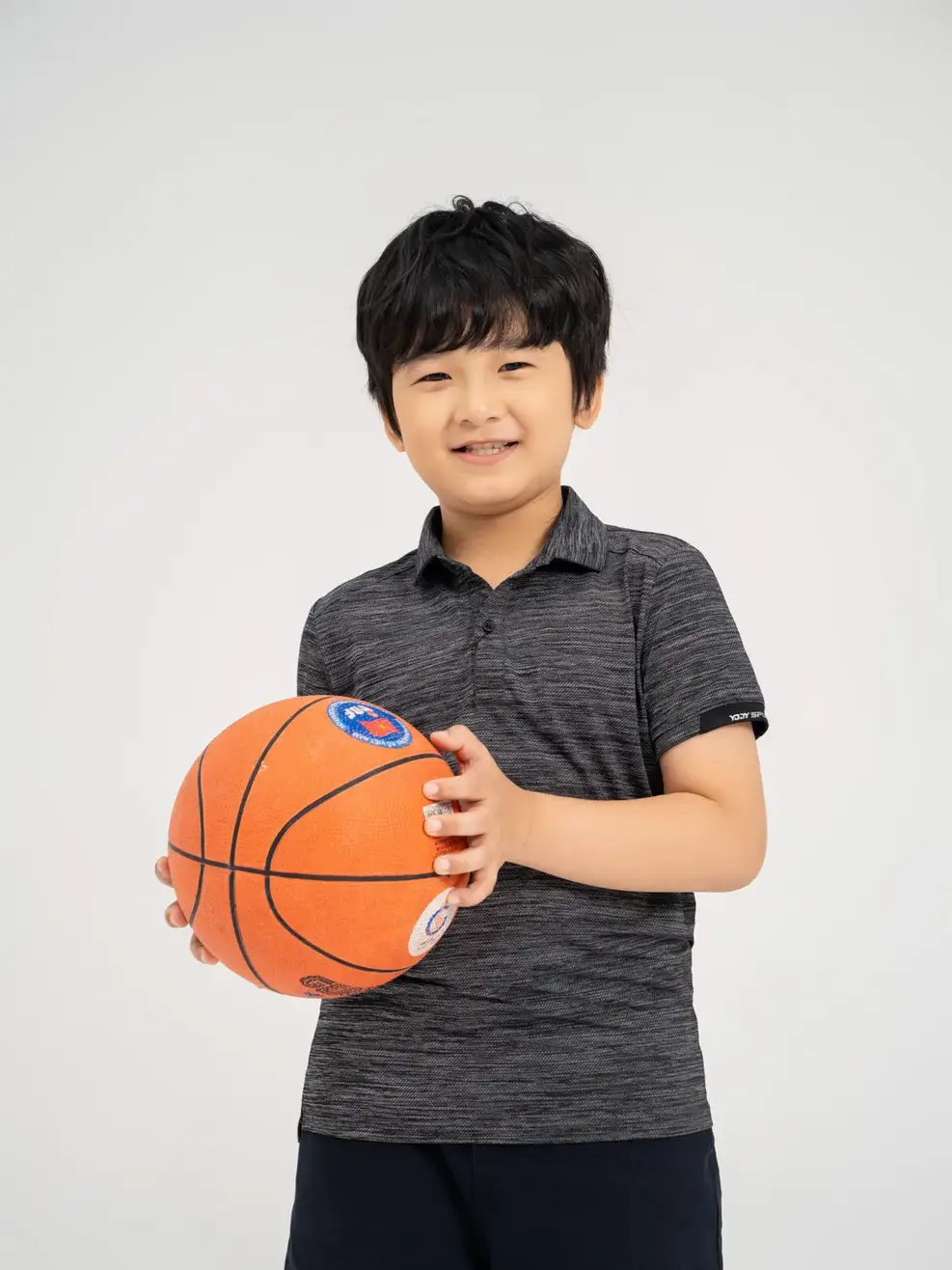 Polo thể thao kid in phản quang - Đen - 10