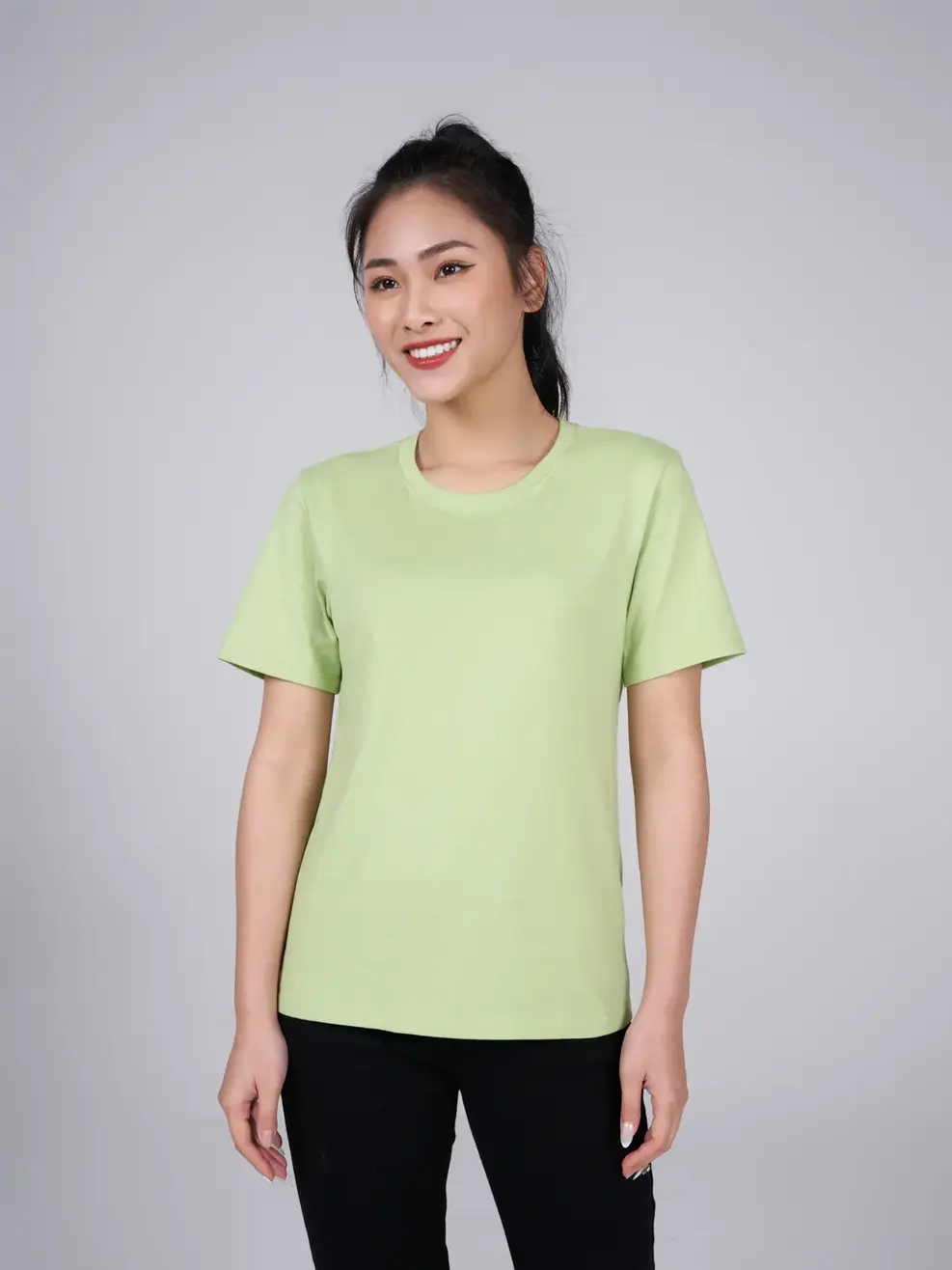 Áo thun nữ in look good feel good - Xanh Lá - S