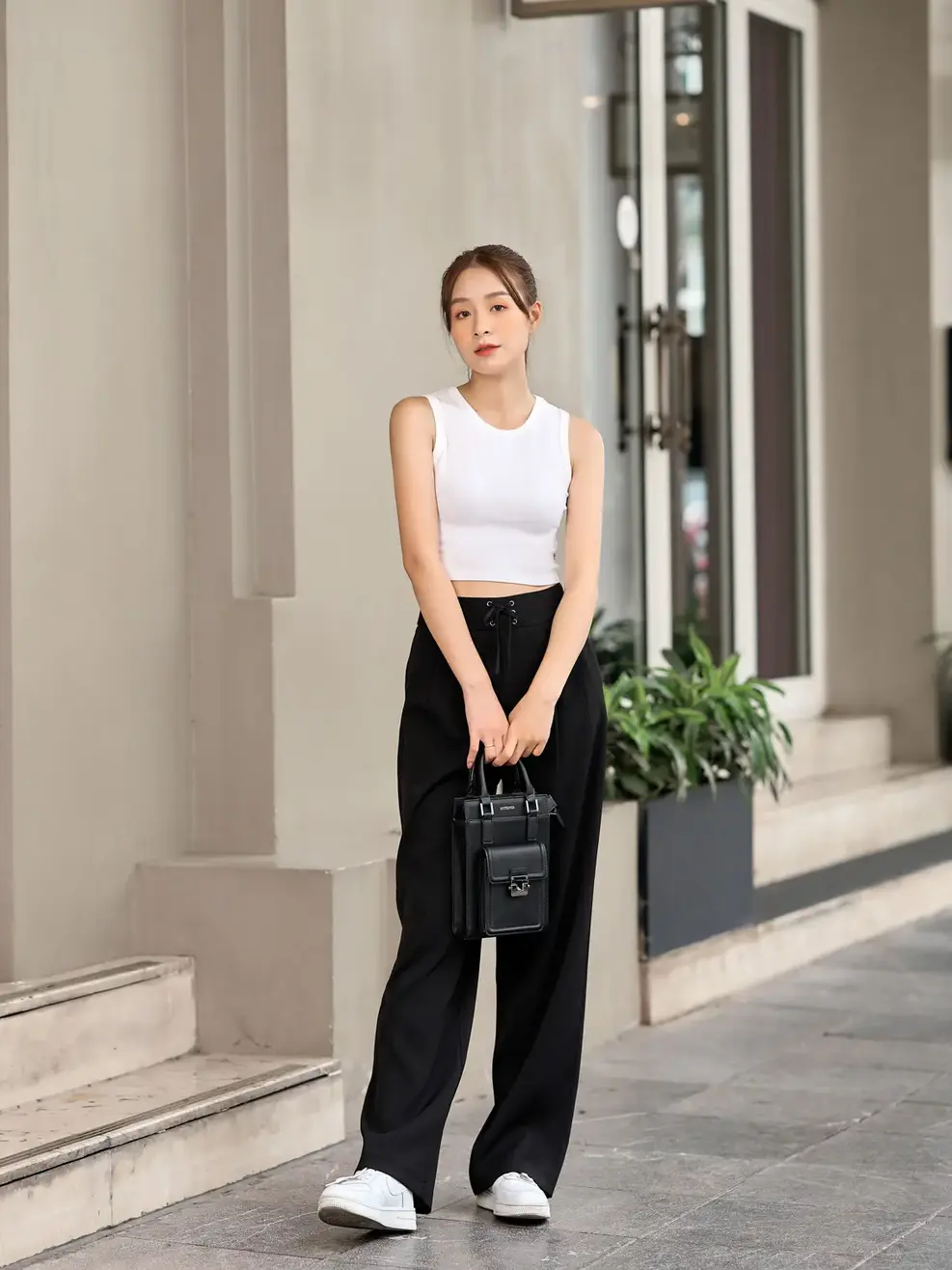 Áo ba lỗ nữ cotton hack dáng - Trắng - S