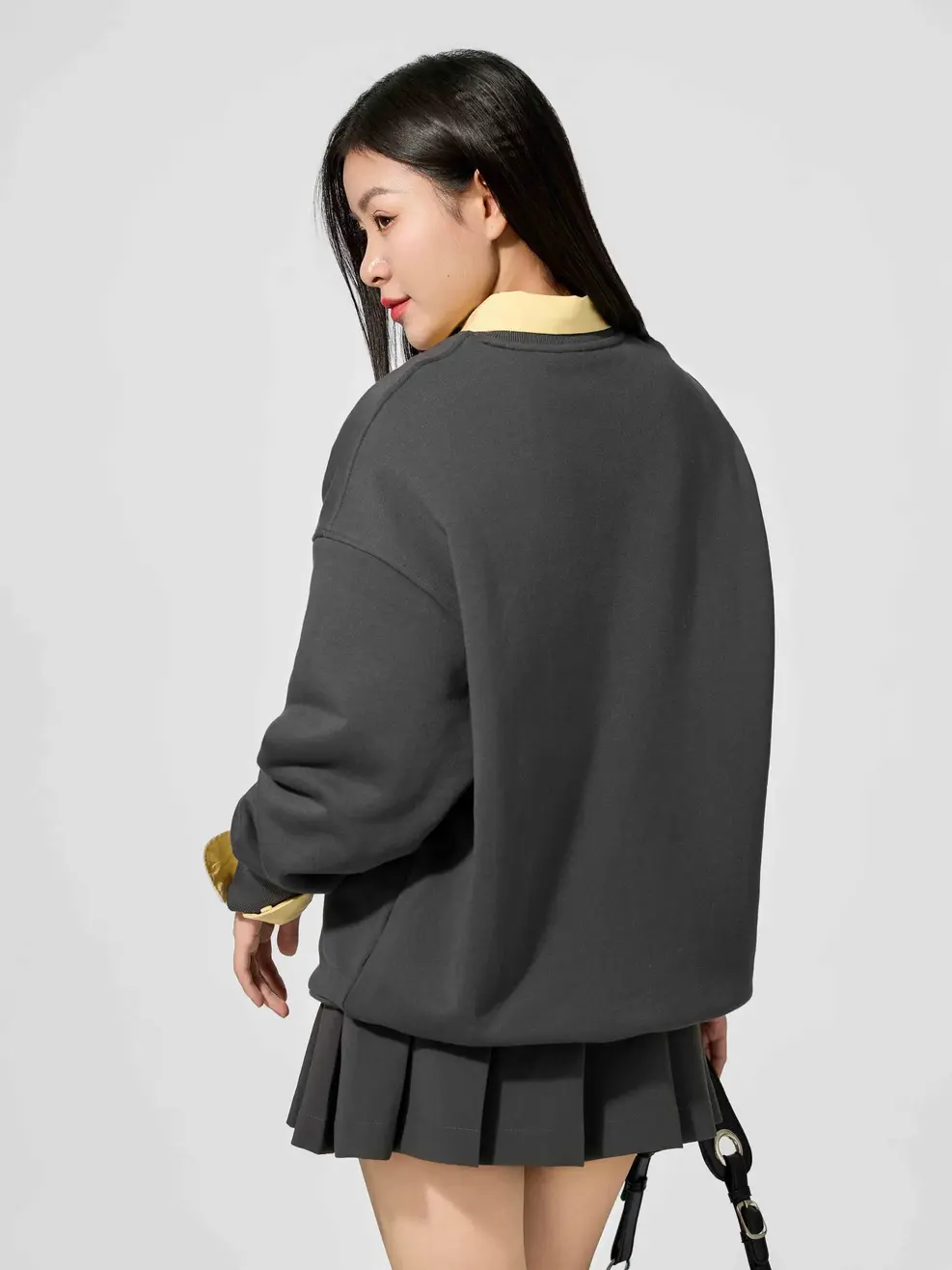 Sweater In Tràn - Ghi - 1