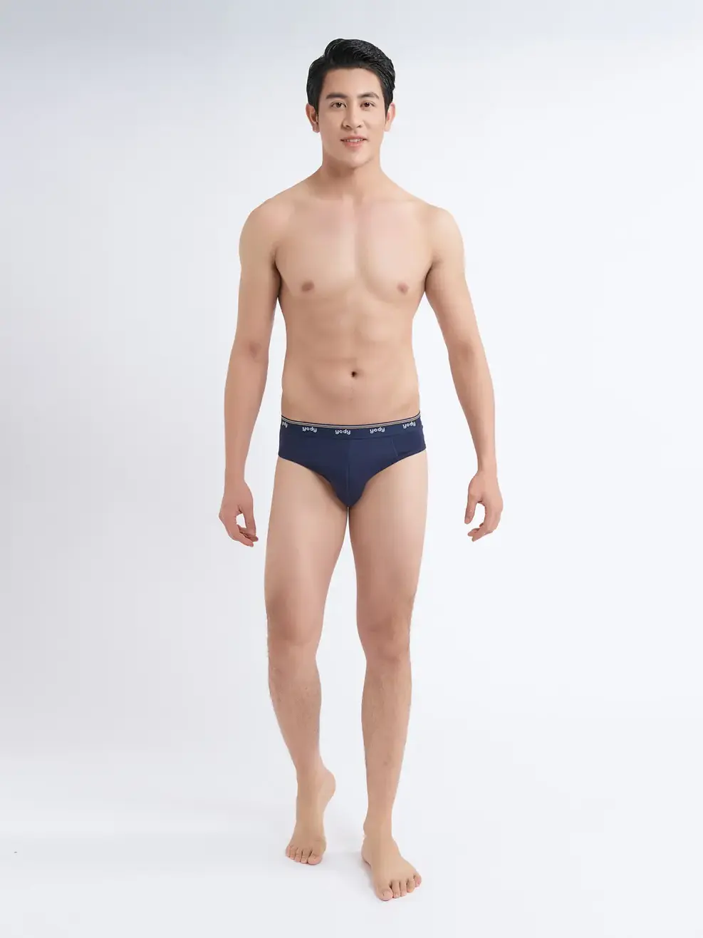 Sịp nam kẻ bo phối bikini - Xanh đen - 2XL