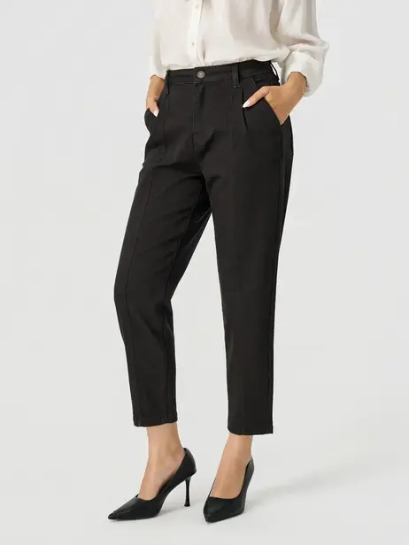Quần Jeans Nhuộm Màu Baggy Xếp Ly