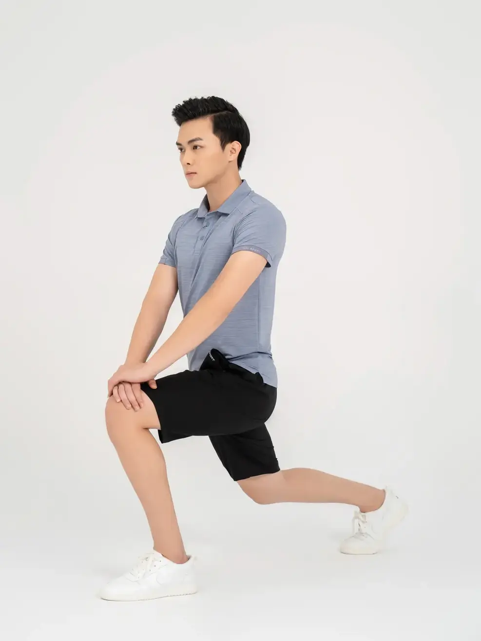 Polo thể thao in phản quang - Ghi - M