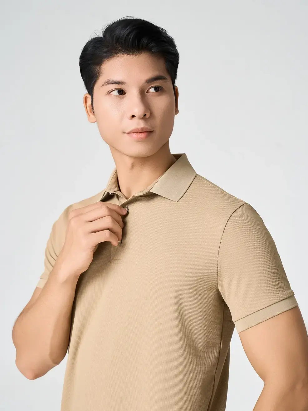 Áo Polo Nam Waffle Siêu Co Giãn - Màu nâu 019 - M