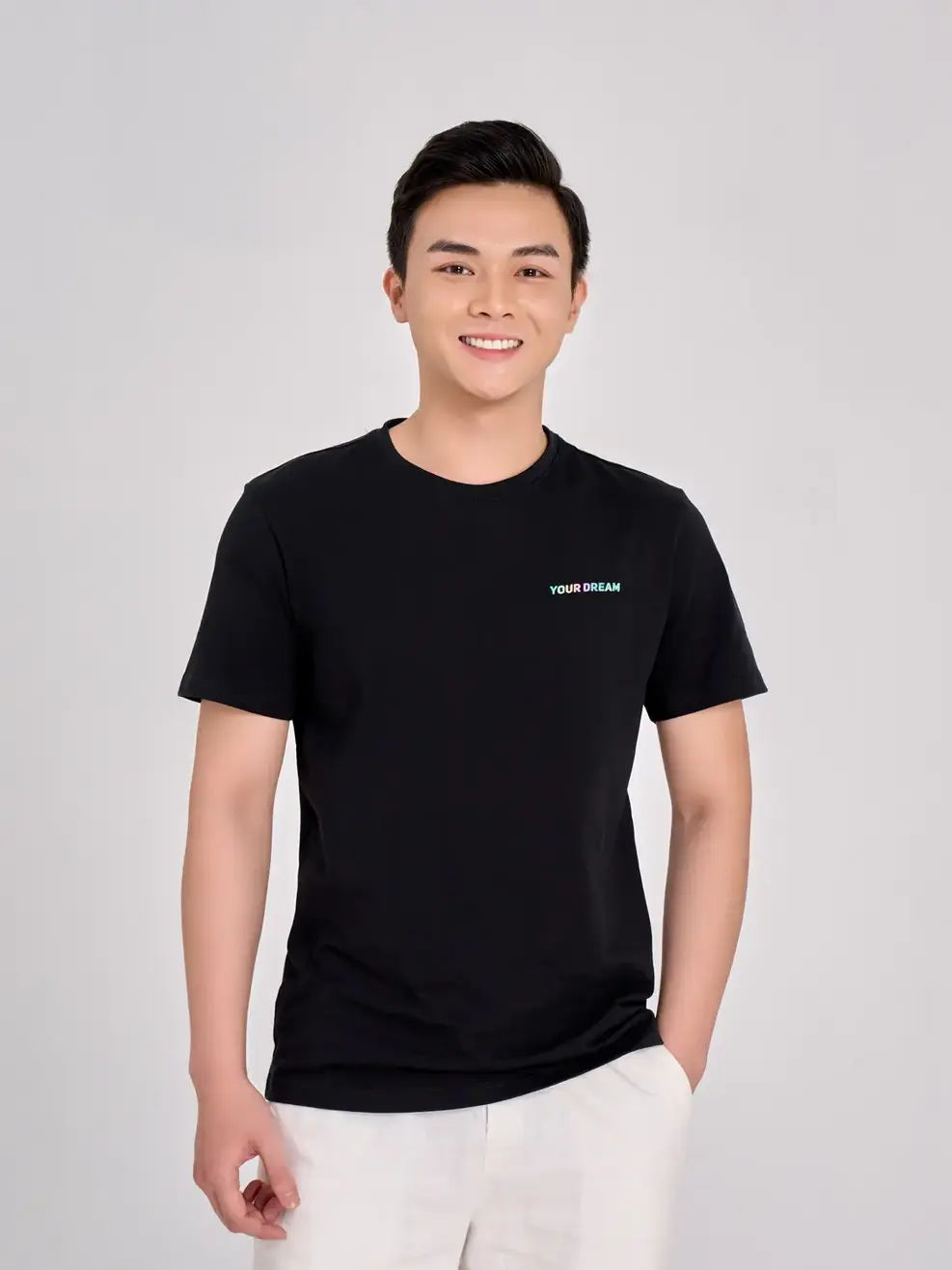 Áo thun nam in YOUR DREAM - Đen - M