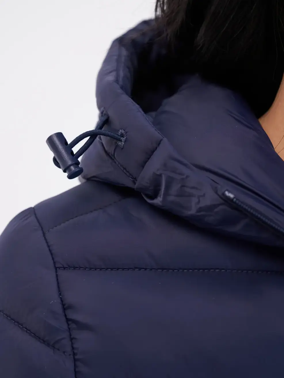 Phao nữ Yody dáng dài - Tím than - XL