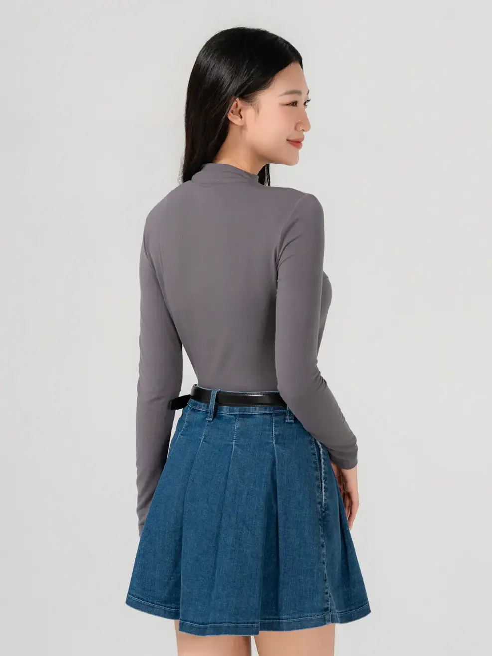 Áo Body Giữ Nhiệt Bamboo Cổ Leo - Xám 010 - S