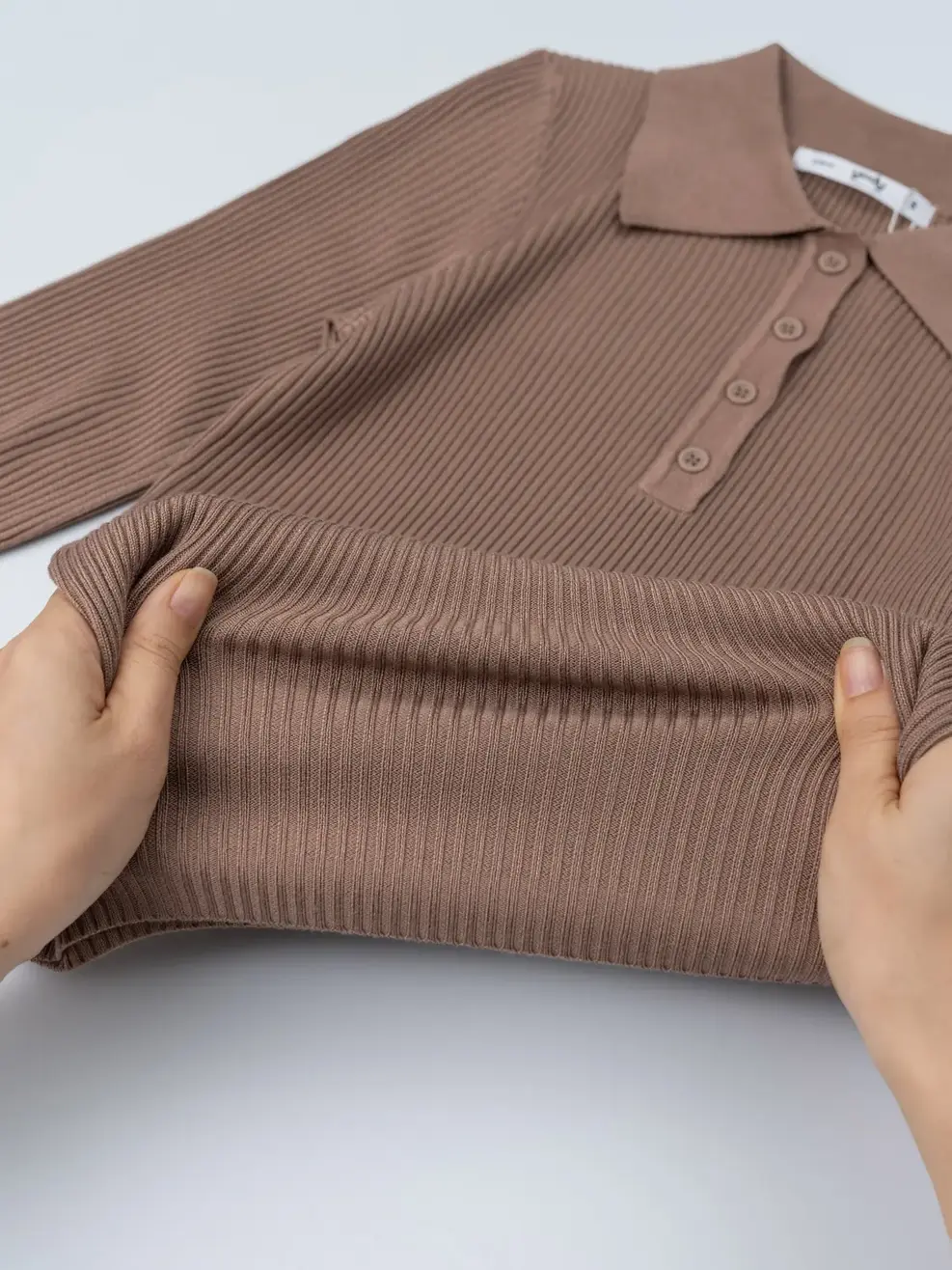 Áo Len Nữ Cổ Bẻ - Nâu - S