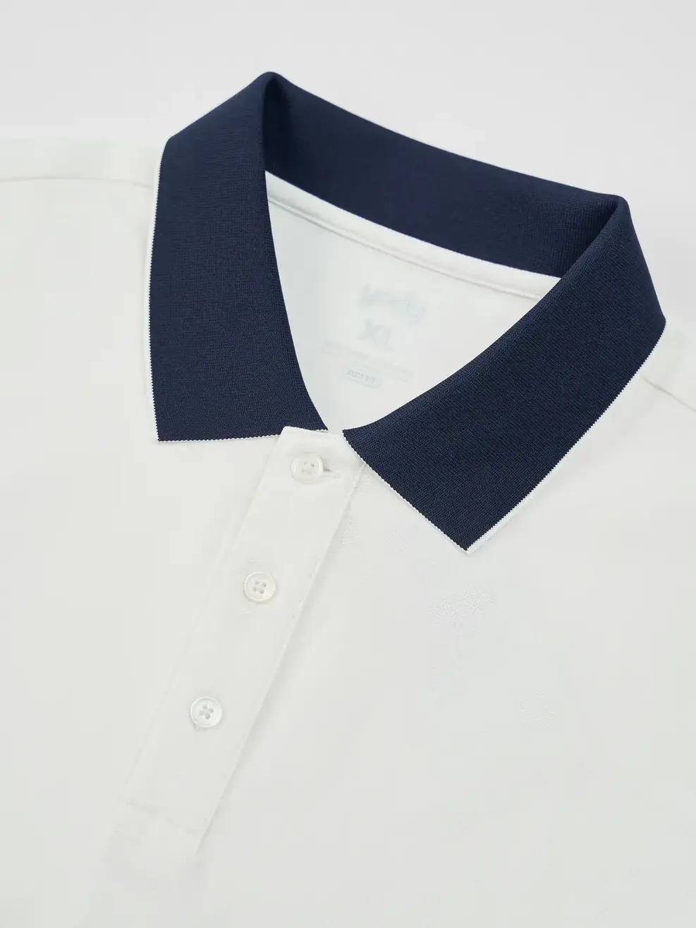 Áo Polo Nam Ngắn Tay Cổ Phối Bo - Trắng 001 - M