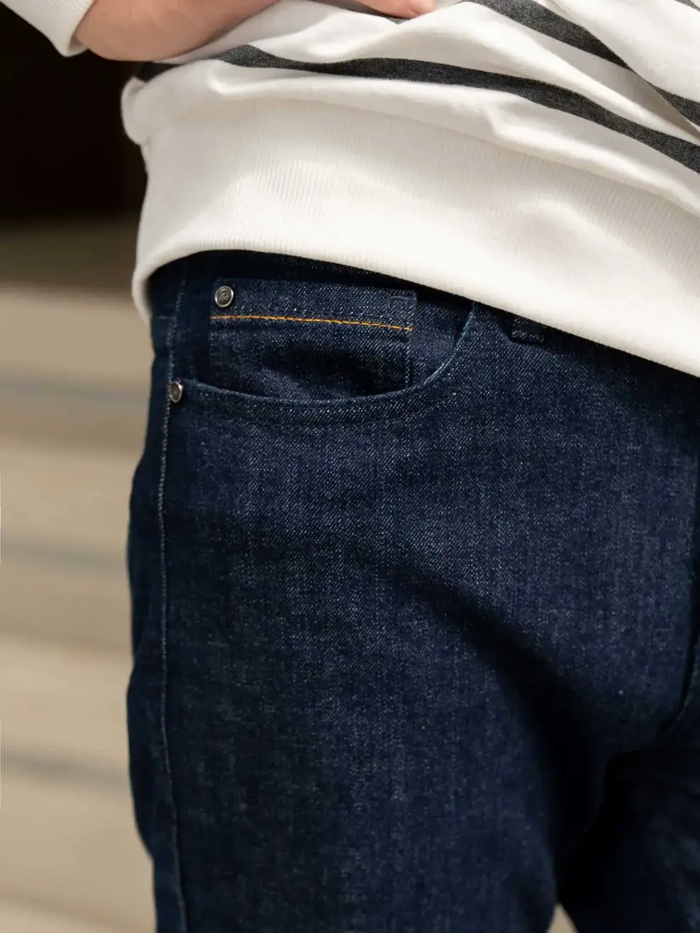 Quần Jeans Nam Slim Cotton Mĩ Co Giãn - Xanh đậm - 28