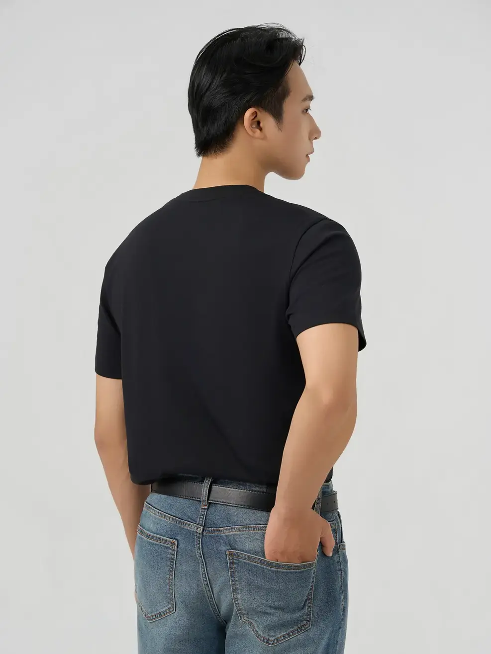 Áo Phông Basic Regular - ĐEN 002 - M