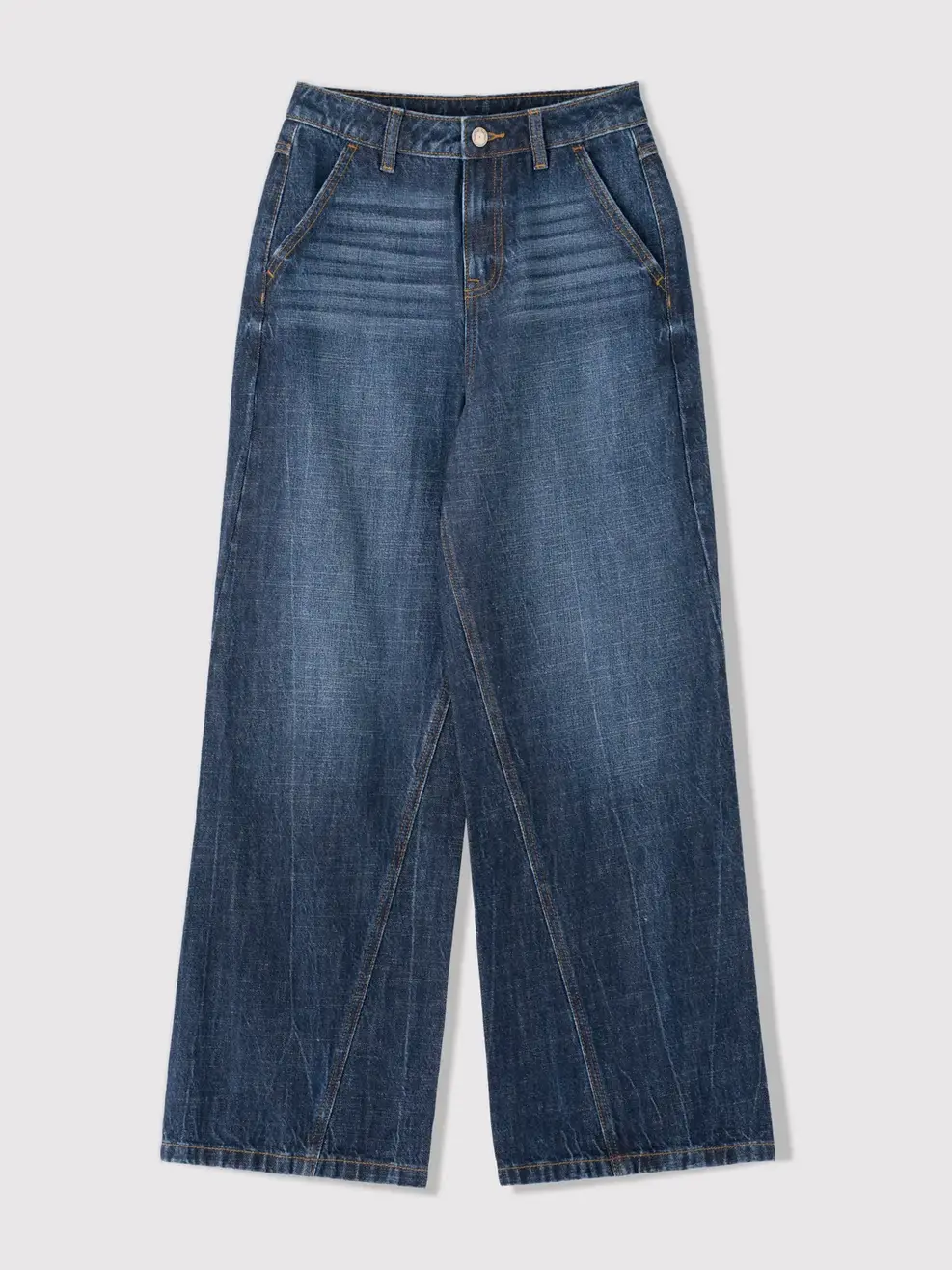 Quần Jeans Gai Xanh Ống Suông Vặn - Màu chàm 001 - 26