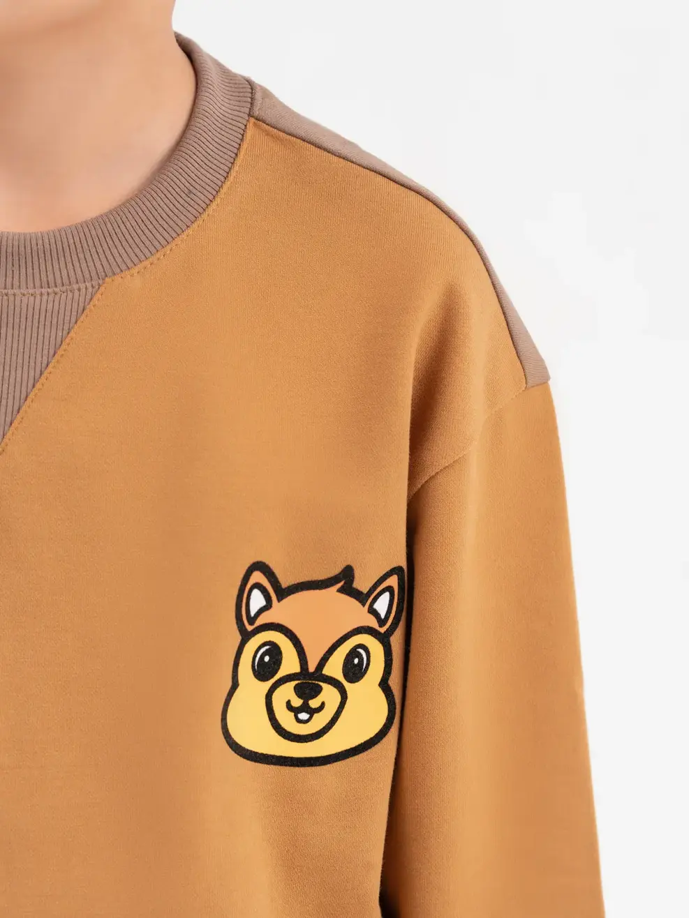 Bộ Đồ Thu Đông Kid Phối Màu Thân - Nâu - 4