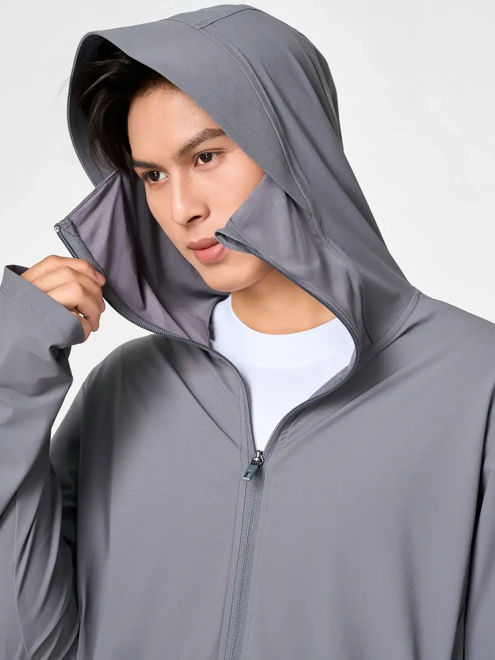 Áo Khoác Chống Nắng thời trang mũ liền - Chì 023 - XL