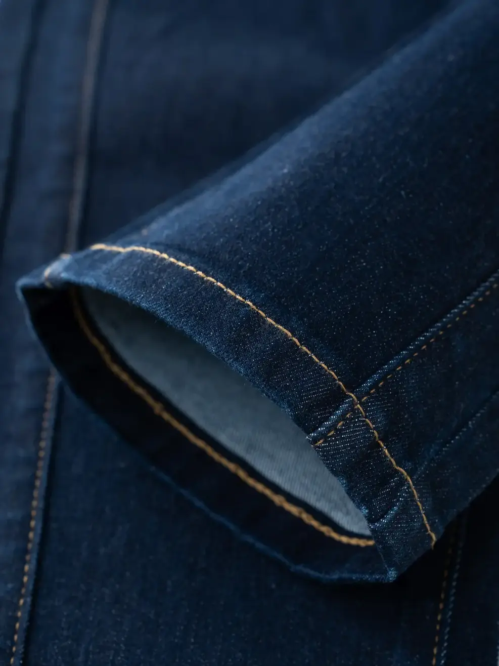 Quần Jean Nữ Baggy Cạp Cắt Phối  - Xanh đậm - 25