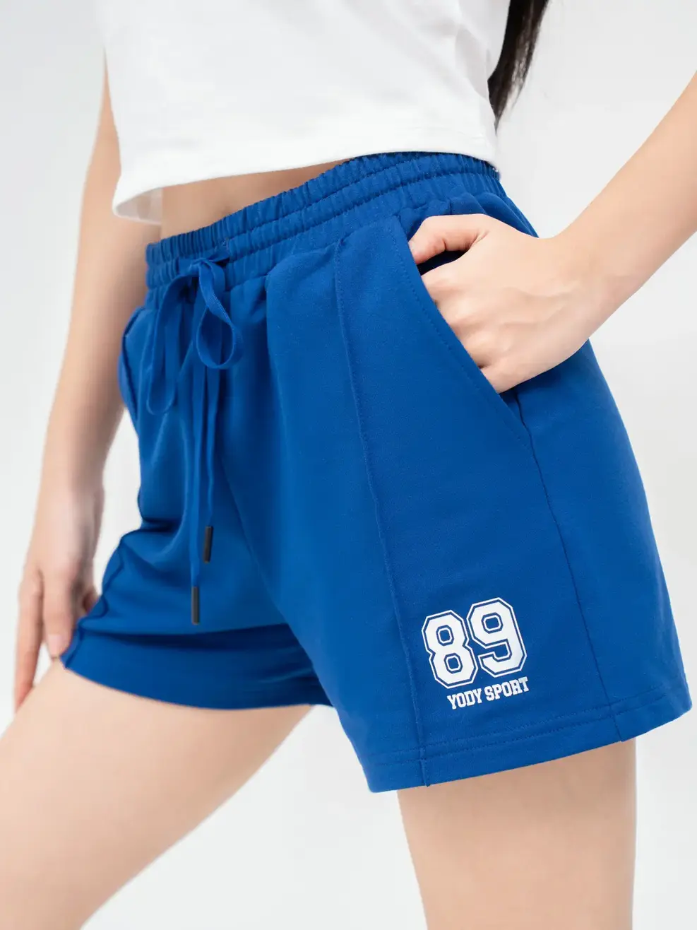 Bộ Đồ Nữ Thể Thao In Hình - Trắng Navy - S