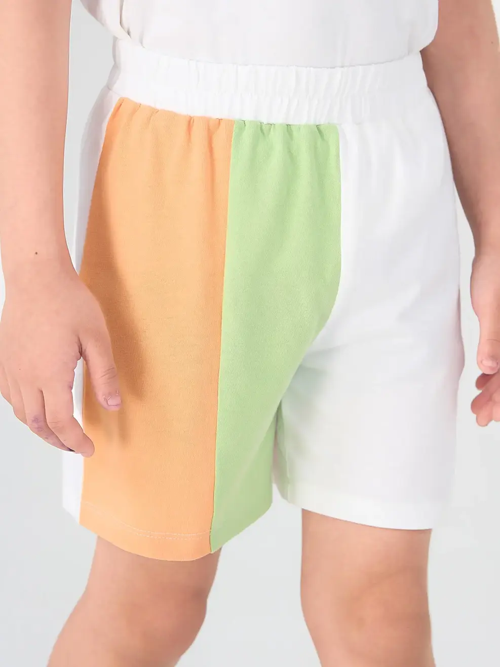 Bộ Đồ Trẻ Em Tay Raglan Phối Màu - Trắng cam - 2-3