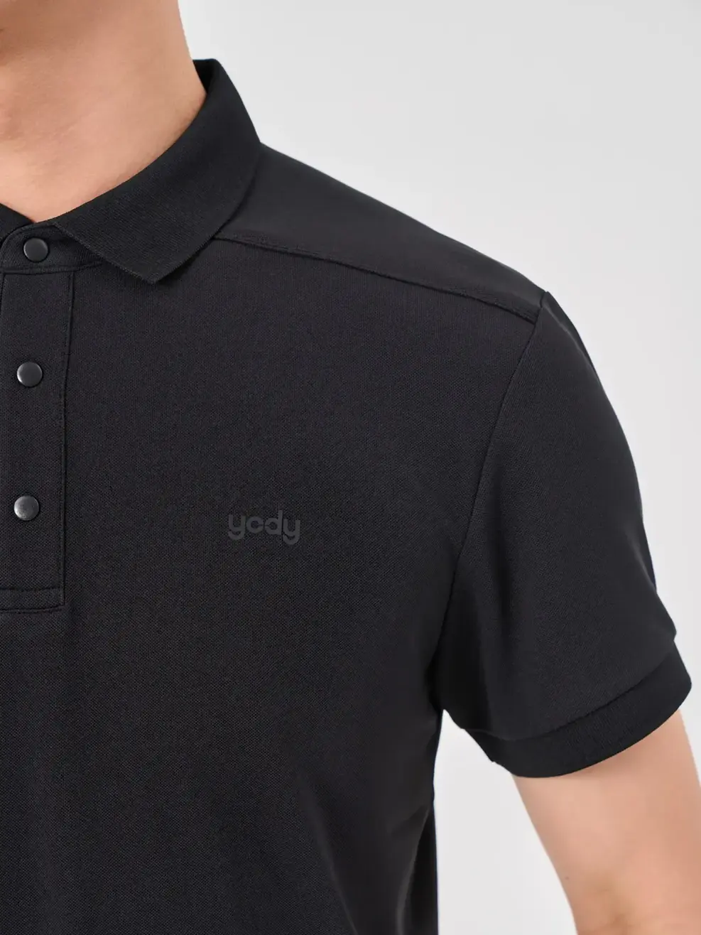 Áo Polo Nam Cafe Tổ Ong Nẹp Cúc (apm7125) - Đen 001 - M