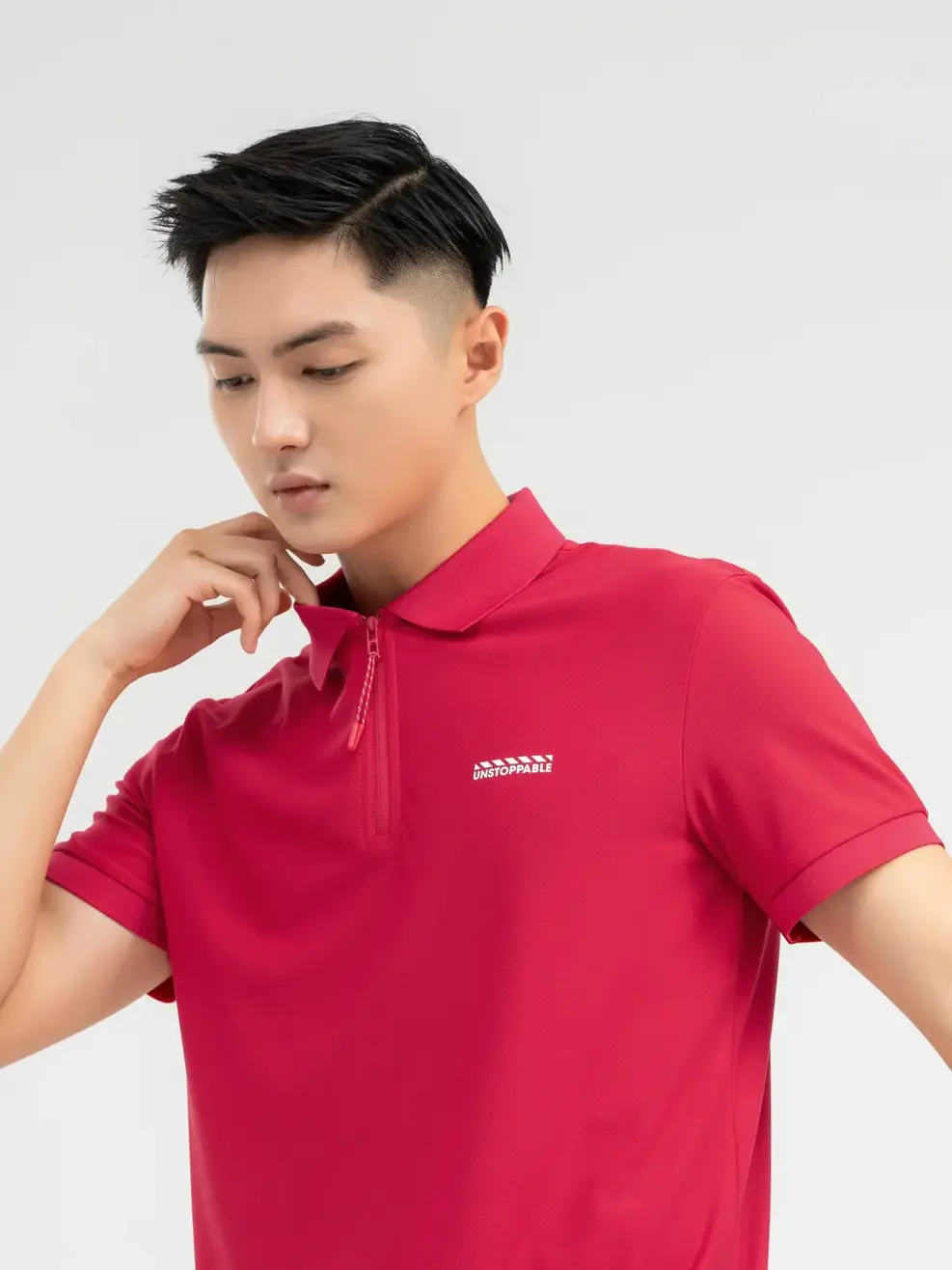 Polo Thể Thao Nam Airycool Nẹp Khóa - Đỏ - M
