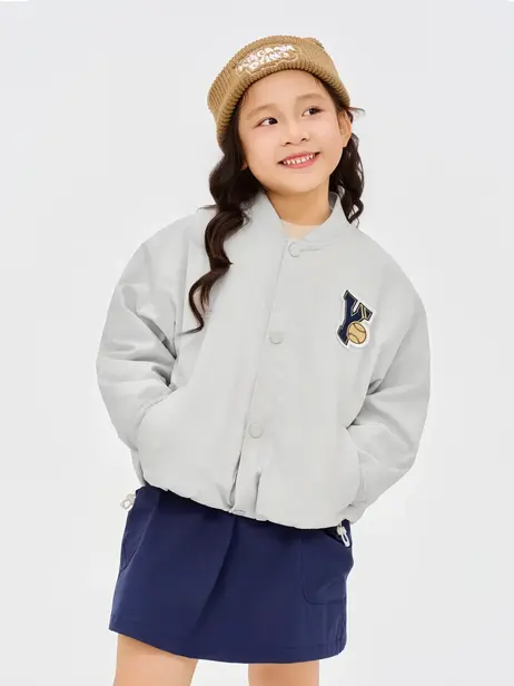Áo Khoác Trẻ Em Bomber Đính Sticker Cản Gió Trượt Nước Nhẹ
