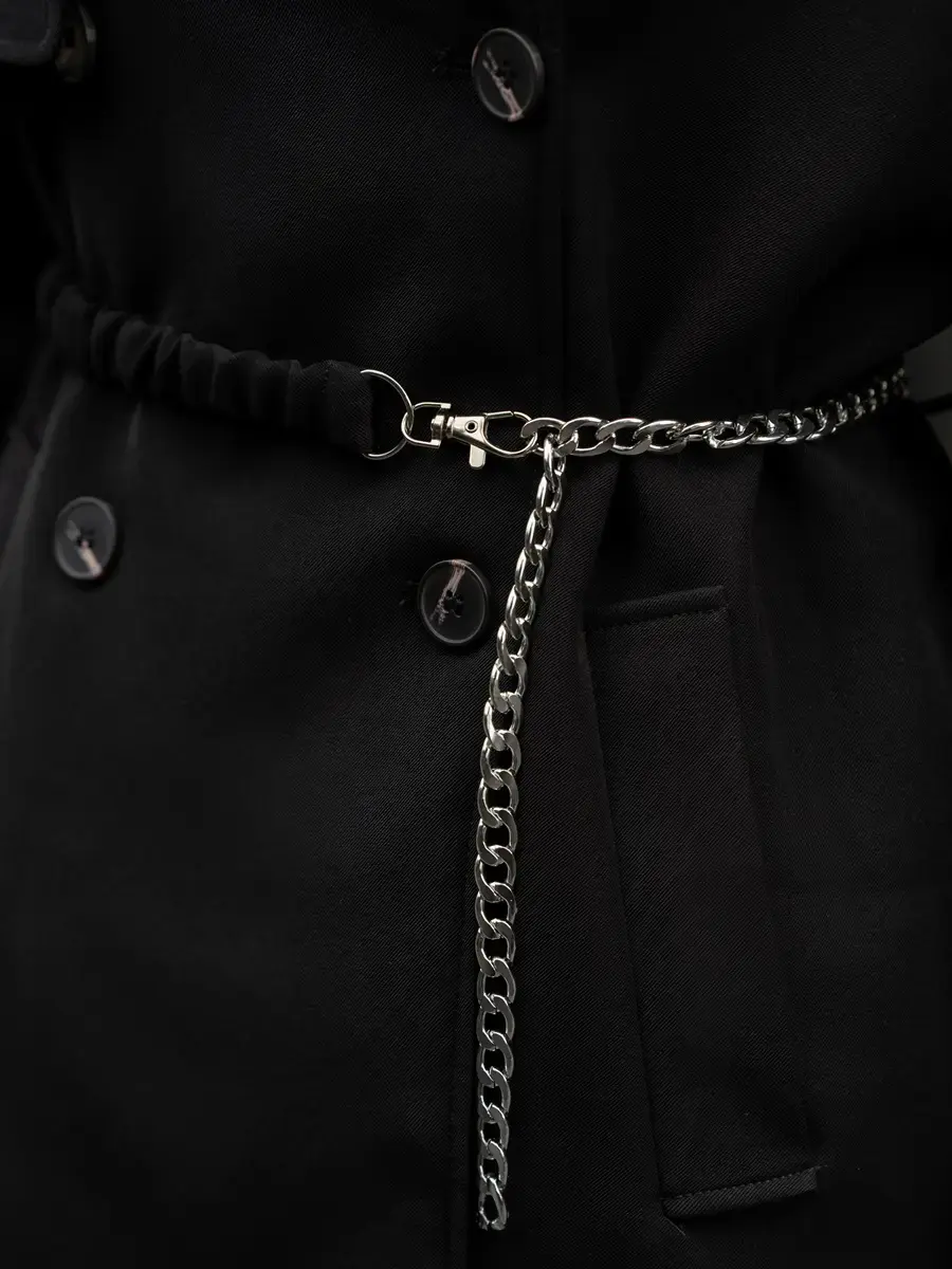 Áo Khoác Ngắn Cá Vai - Đen - S