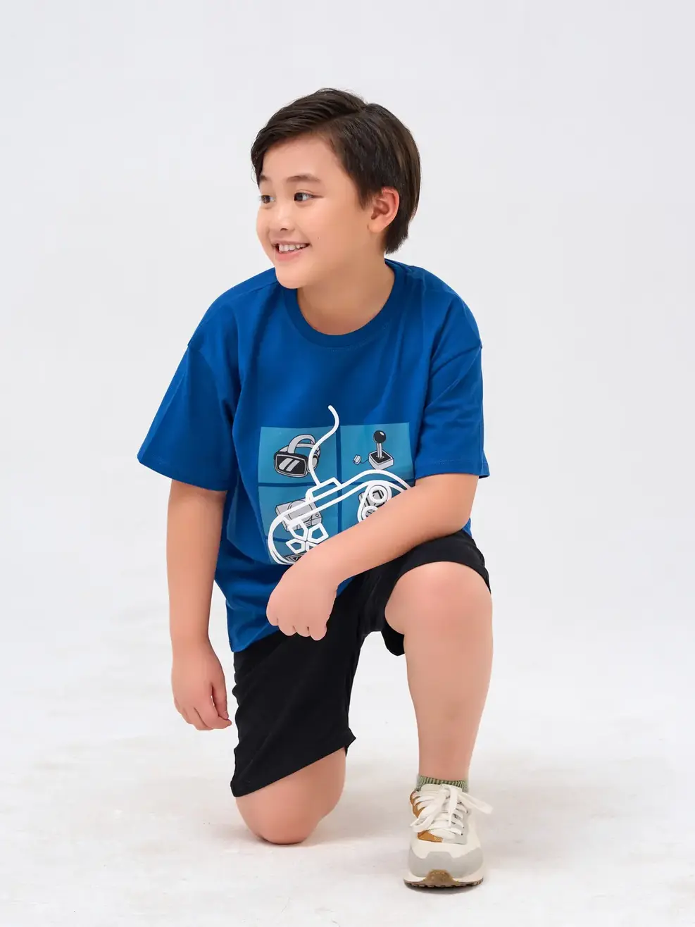 T-shirt kid bé trai lớn in play game 2 - Cổ vịt - 14
