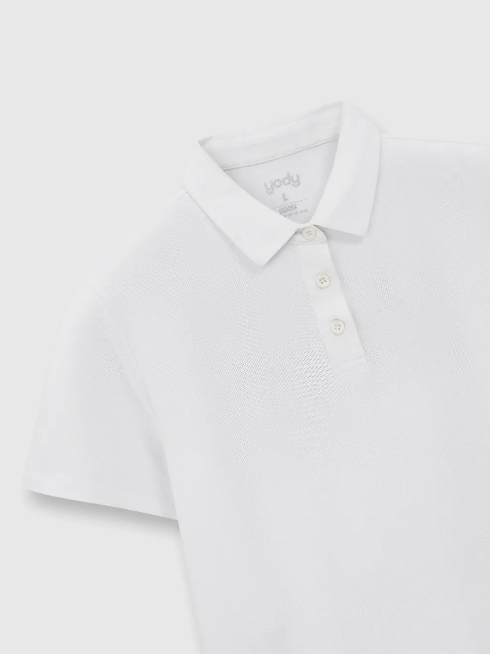 Áo Polo Nữ Regular Cổ Ép Có Xẻ Tà - Trắng 001 - L