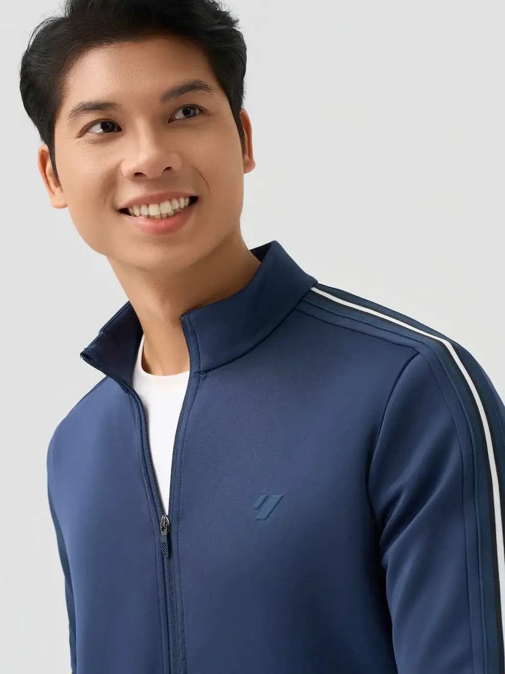 Bộ Đồ Nỉ Nam Thể Thao Phối Dây Dệt - Tím Than 009 - M