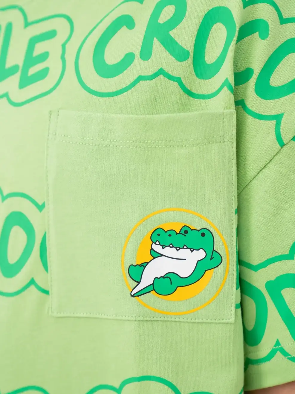 T-shirt Kid In Chữ Crocodile Cotton Usa - Xanh Lá - 8