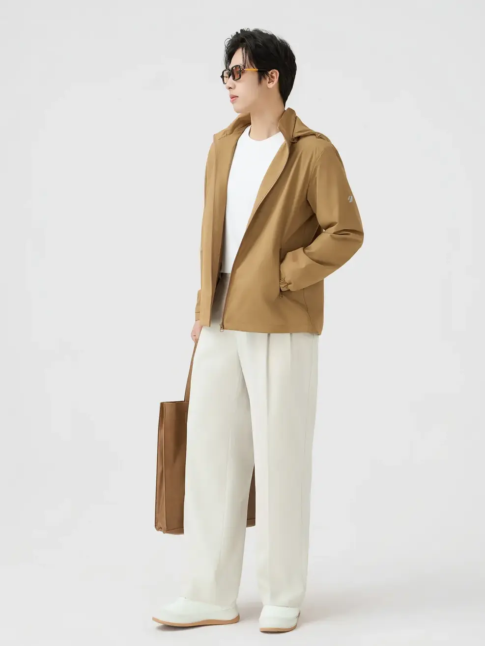 Áo Khoác Gió Nam Basic - Nâu 218 - M