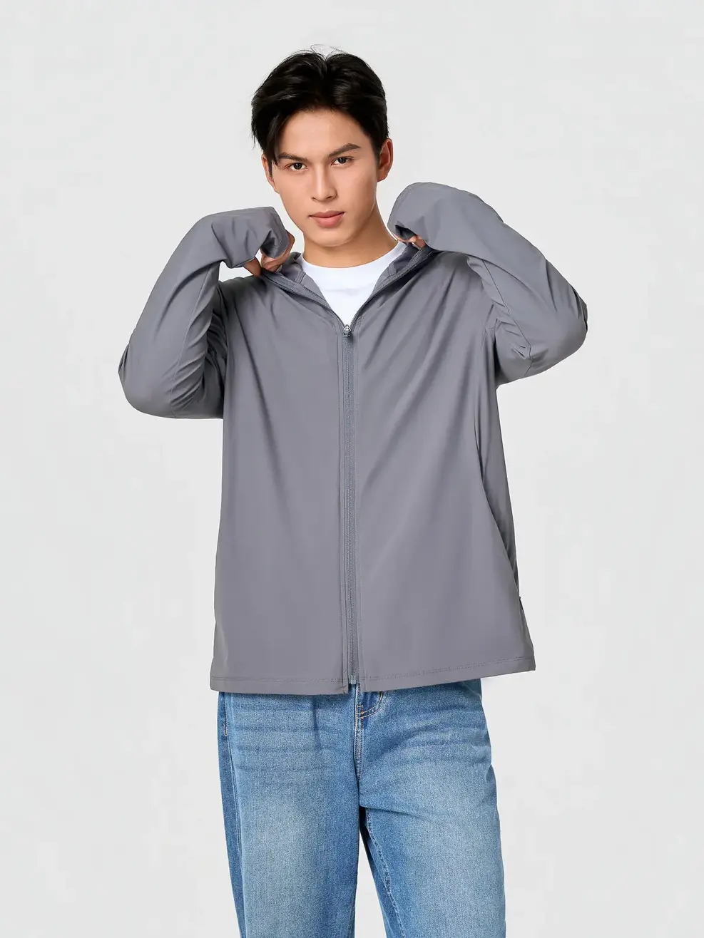 Áo Khoác Chống Nắng thời trang mũ liền - Chì 023 - XL