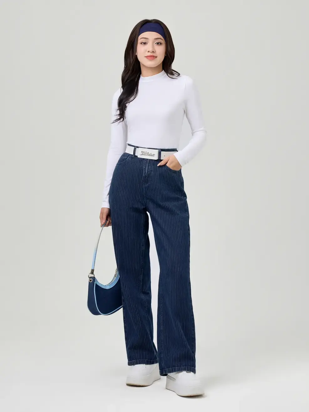 Áo CozyFit nữ giữ nhiệt cổ cao-Trắng 001 - S