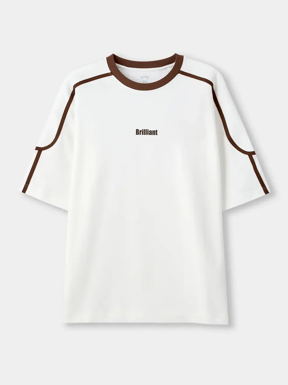 Bộ Đồ Nam Phối Dây Dệt In Chữ Ngực - Trắng 001 - XL