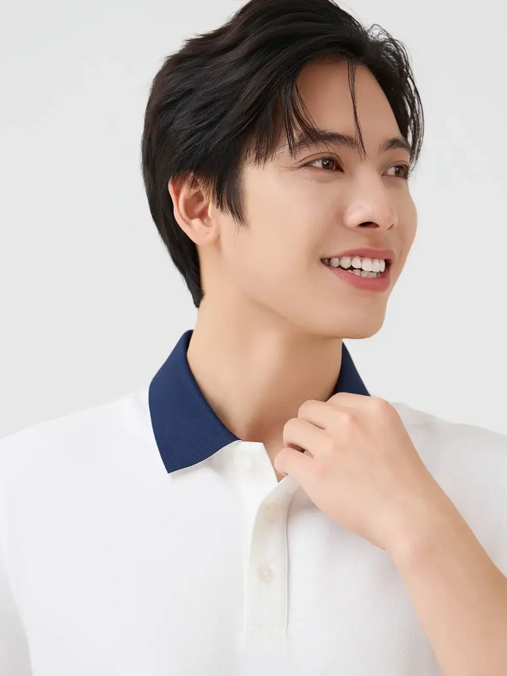 Áo Polo Nam Ngắn Tay Cổ Phối Bo - Trắng 001 - M