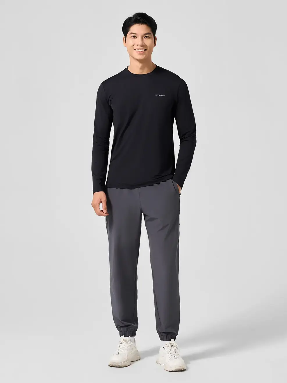 QUẦN GIÓ THỂ THAO NAM TÚI SAU - Ghi - 29