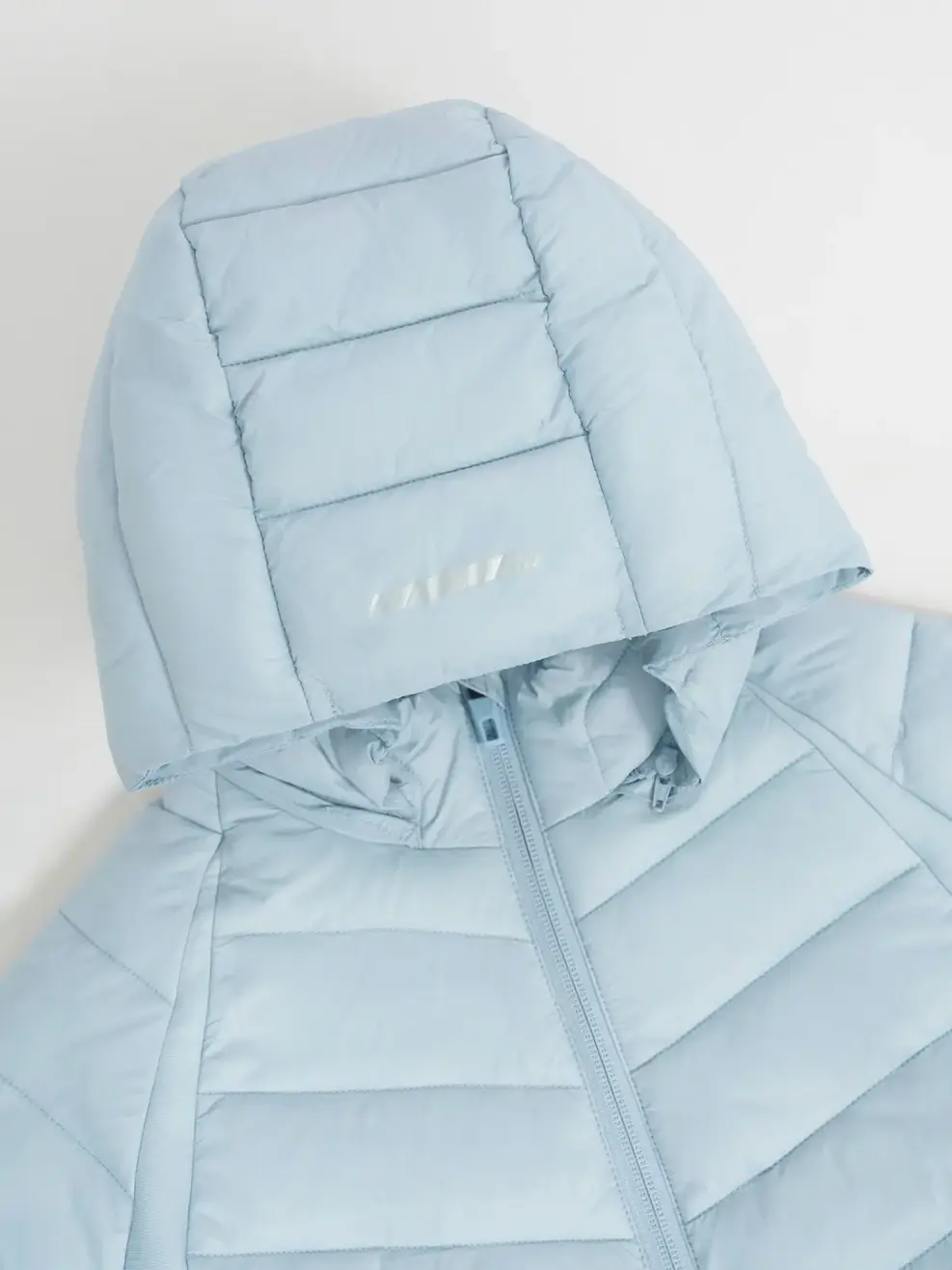 Áo Phao Nữ Phối Nỉ Pro - Xanh ghi - S