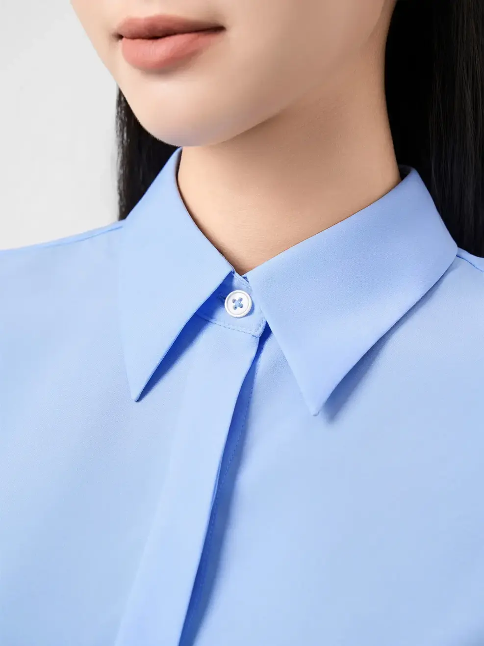 Áo Sơ-mi Ngắn Tay regular fit essential - XANH DA TRỜI 103 - S