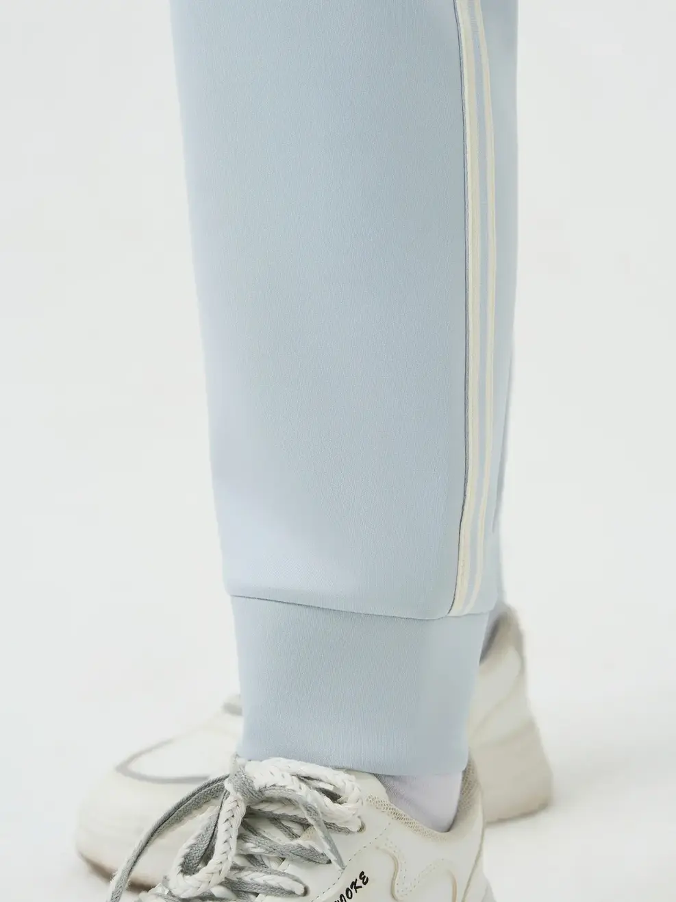 Bộ Đồ Double Face Cổ Tròn Phối Dây Dệt - Xám 193 - S