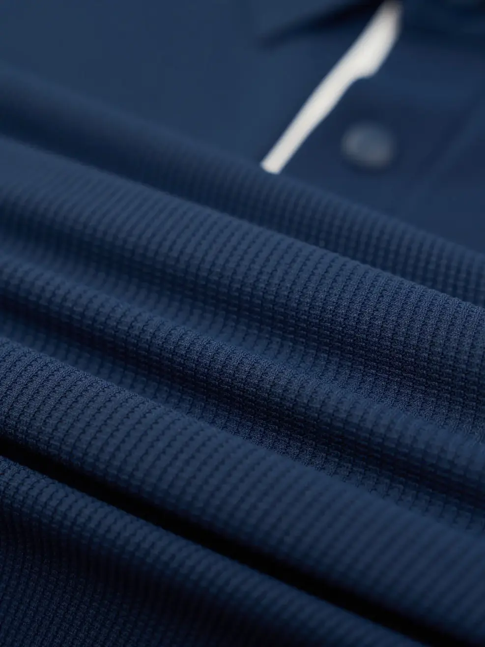 Áo Polo Thể Thao Waffle Phối Nẹp - Navy 005 - S