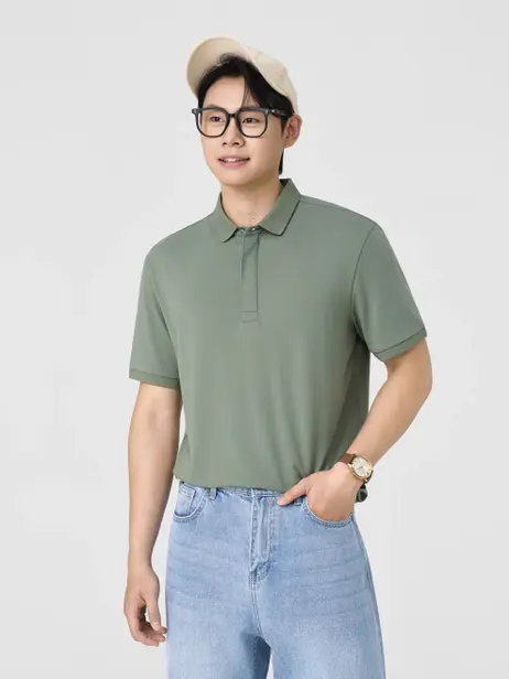 Áo Polo Nam Slim Nẹp Giấu Cúc
