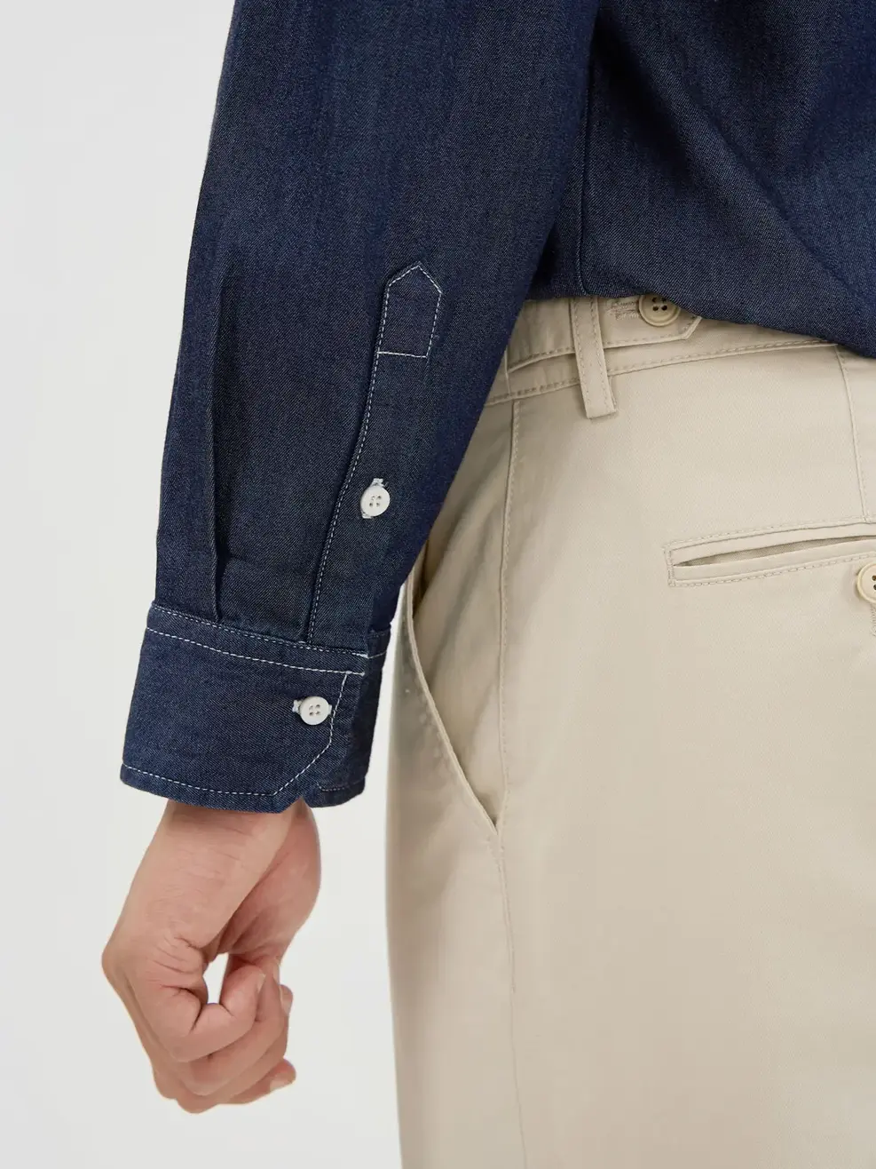 Áo Sơ Mi Jeans Nam Túi Ngực - Màu chàm 001 - L