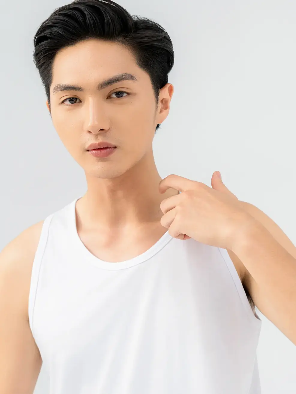 Ba Lỗ Nam Cơ Bản Gấu Thêu Slogan - Trắng - M