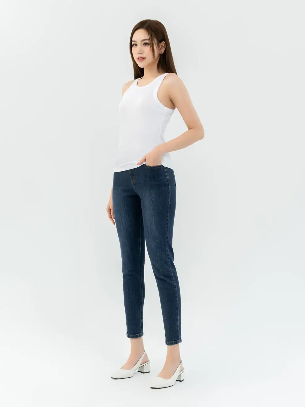 Áo 2 Dây Nữ Dáng Ôm Tôn Dáng - Trắng - S