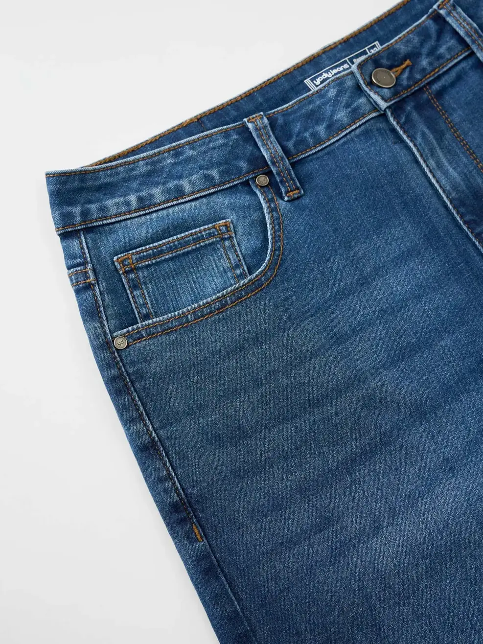 Quần Jeans Nam Baggy Mài Xước - Màu chàm 002 - 28