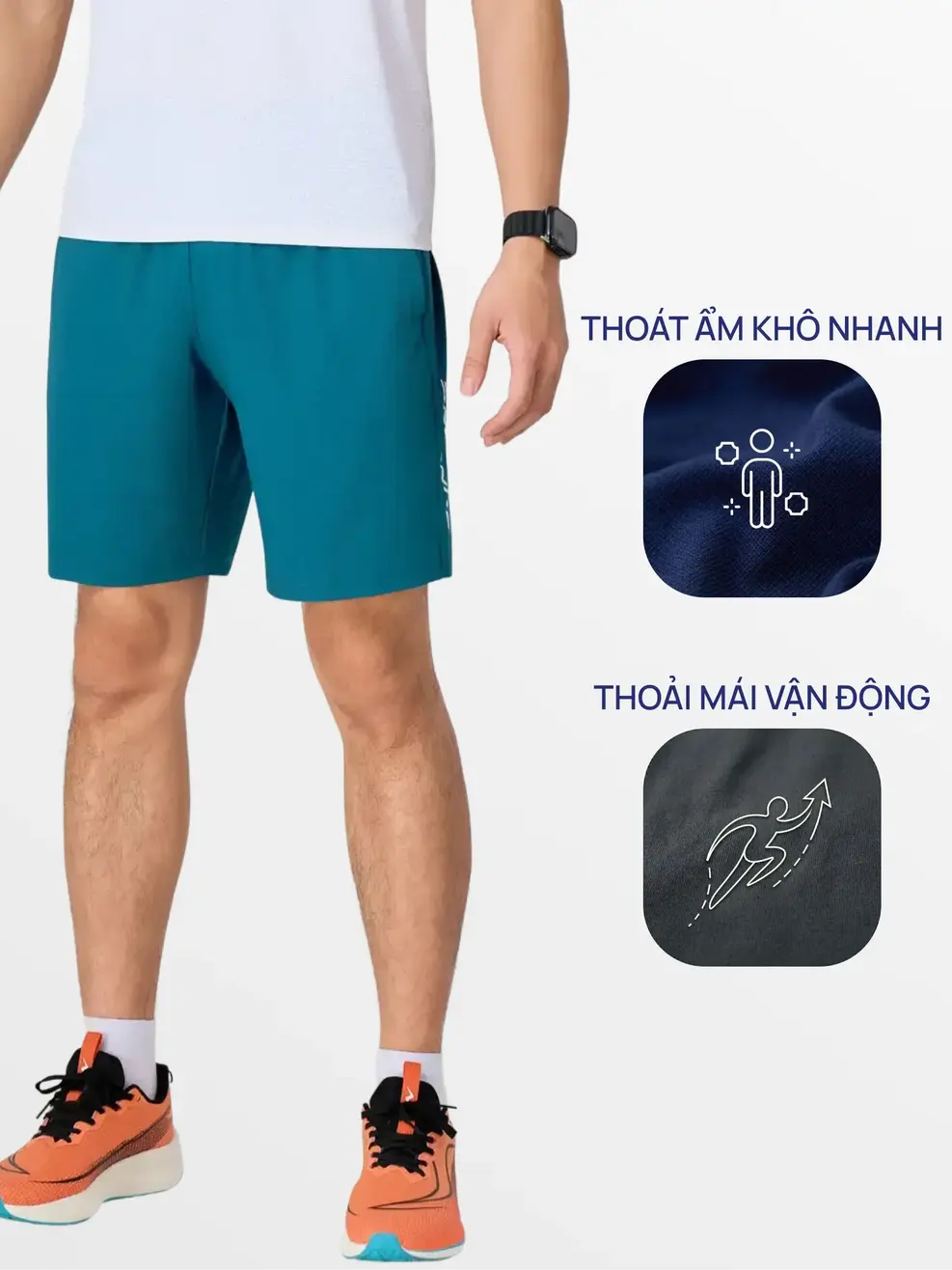 Quần Shorts Thể Thao 6.5 Inch Running - Xanh Lá 028 - 29