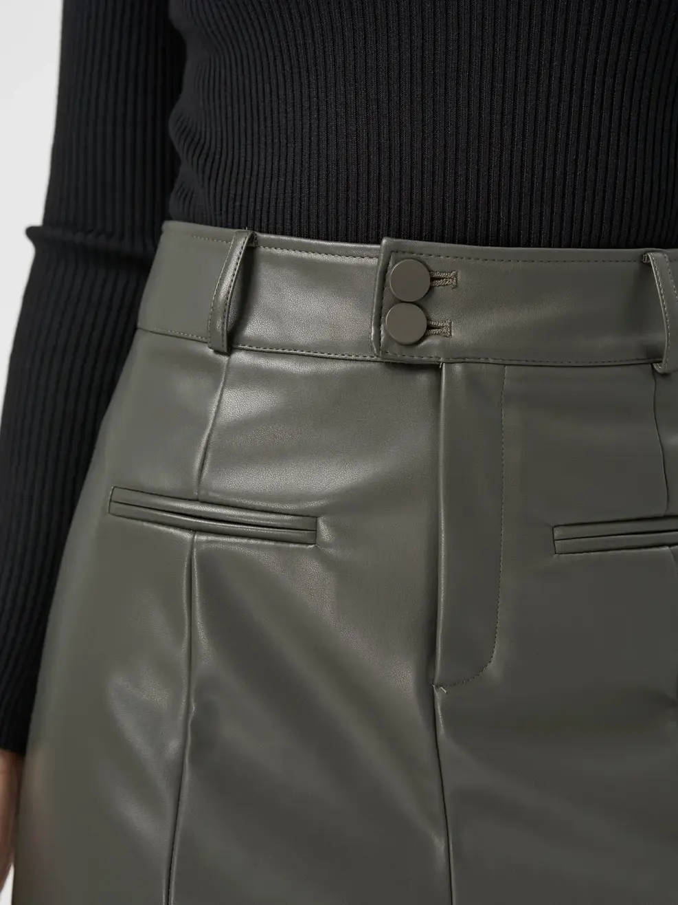 Chân Váy Nữ Da Dáng A Cơi Túi - Rêu - S