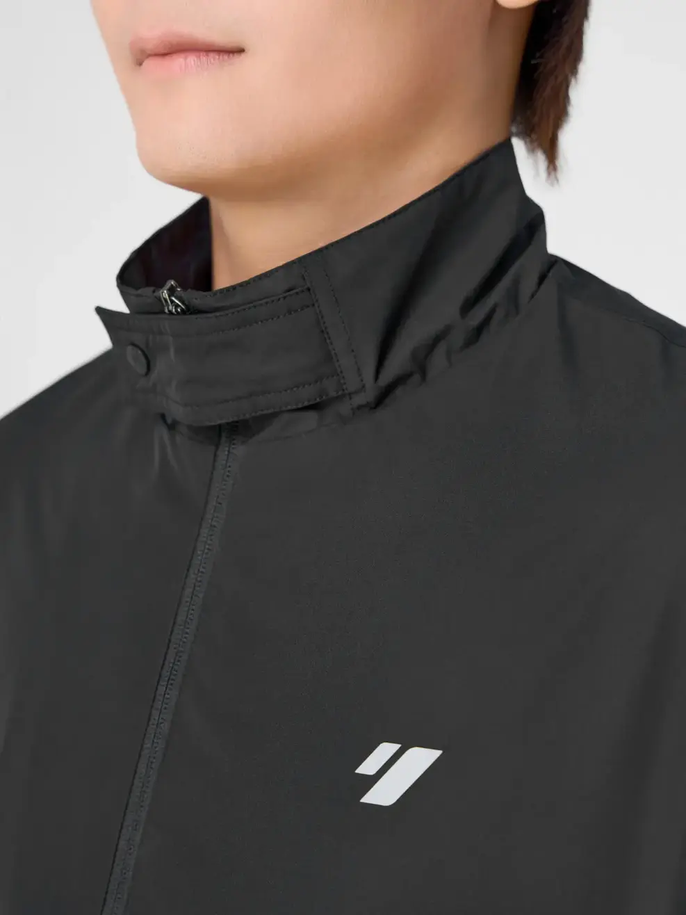 Áo Khoác Gió Nam Cổ Dựng Cúc Bấm - ĐEN 002 - M