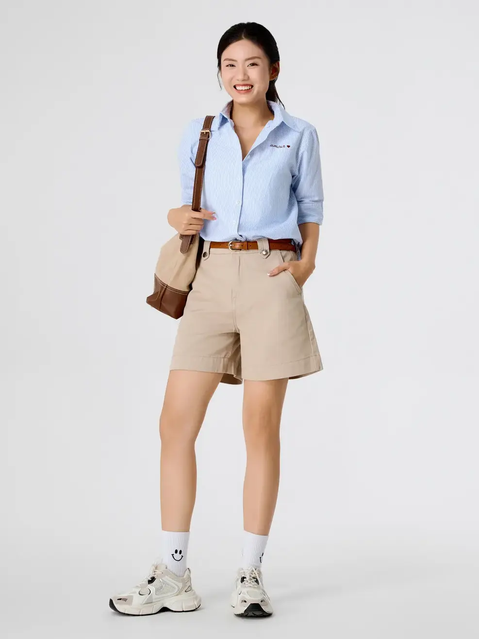 Áo Sơ-mi Stripes Short Sleeve - Kẻ xanh da trời 180 - S