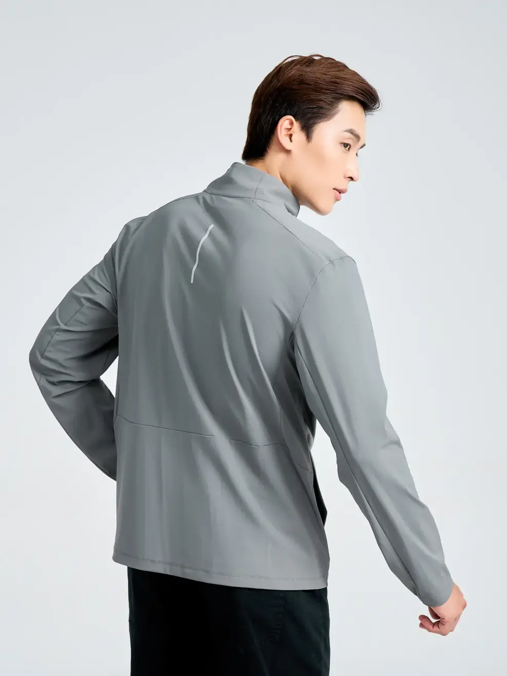 Áo Khoác Gió Thể Thao Nam Can Phối Yody Sport - Ghi - M